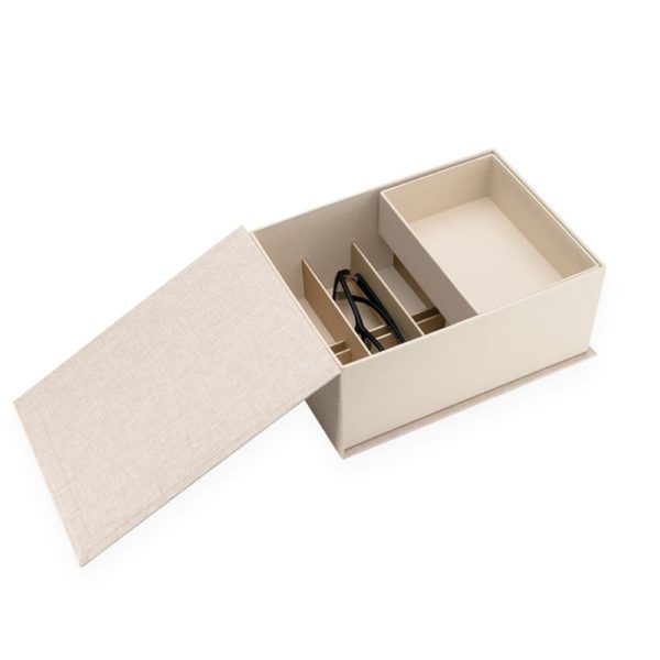 Bookbinders Design Boxunterteilung Brillen A5 Sand Brown